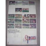 1966 World Cup Finals Poster: Rare poster with match action picture from many matches including