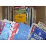 Varied Football Programme Box: Collection of many hundreds of mixed football programmes from the