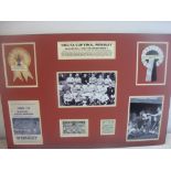 Blackpool 1953 FA Cup Winners Signed Display: Measuring a massive 23 x 33 inches and double