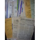 Sub Standard Football Programme Box: 1940s to 1960s with some nice programmes although mainly faulty