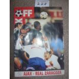 1996 European Super Cup Final Football Programme: Ajax v Real Zaragoza in good condition with no