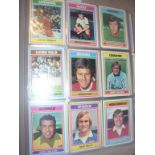 Topps 1976 Footballers Football Cards: Complete blue/grey backs set of 330 cards in good