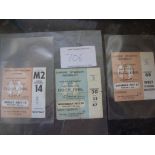 1966 World Cup Football Tickets: Beige tickets for White City, July 23rd England v Argentina in good