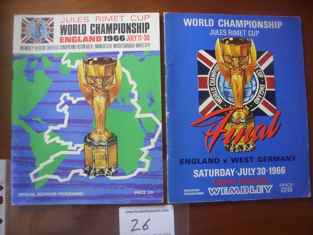 1966 World Cup Final Programme + Tournament Guide: Both original programmes are excellent with the