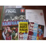 West Ham Harder To Obtain Football Programmes: 2006 FA Cup Final with team sheet, 1995 Australia