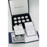 A collection of 10 silver proof coins, the Queen M