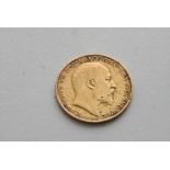 A 1905 gold half sovereign