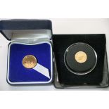 A 9ct gold D-Day commemorative proof coin, and pr