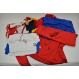 A collection of 7 multisigned football shirts incl