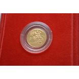 A Gold proof half Sovereign 1980 in original box.