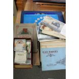 A collection of cigarette cards loose and in album