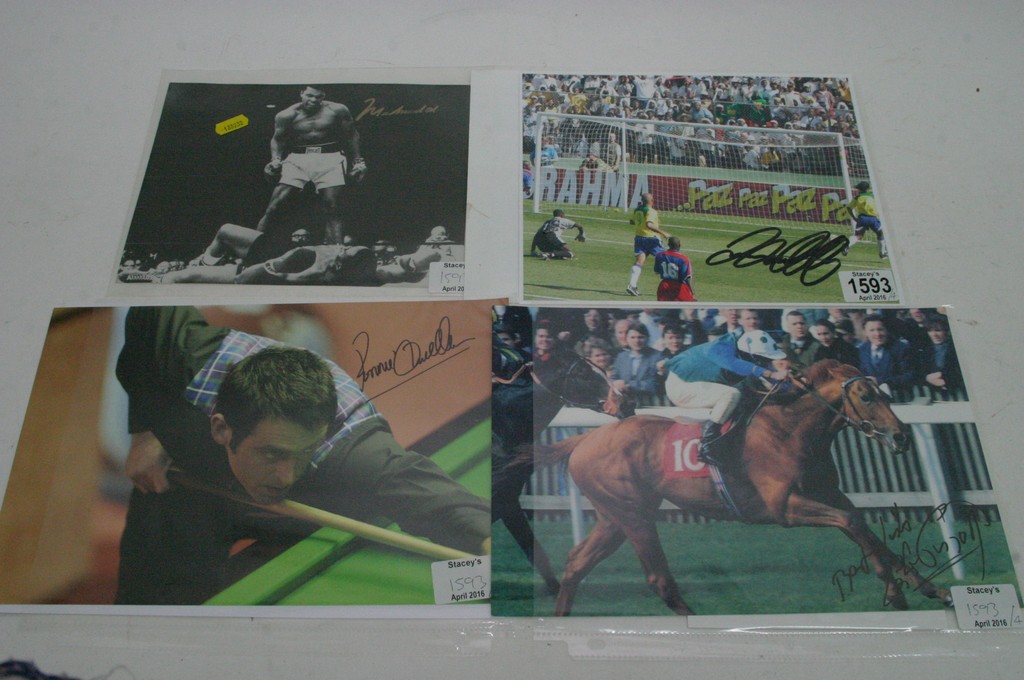 Three signed sporting pictures comprising a West Ham team photo, Nasser Hussain and Billy Walker ( - Image 4 of 4