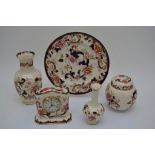 Five pieces of Mason's china in Mandalay pattern c