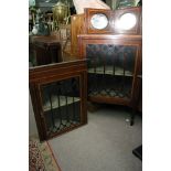 An Edwardian inlaid mahogany corner display cabinet.