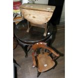 An elm and beech child's rocking chair for restora