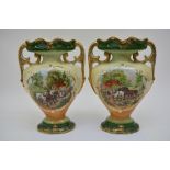 A pair of late Victorain decorative vases