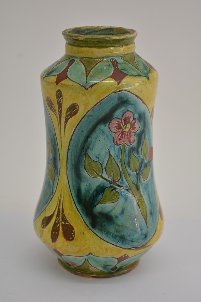 A Della Robbia art pottery vase of Art Nouveau inf