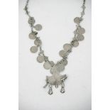 A 19th Century Russian silver coin necklace with s