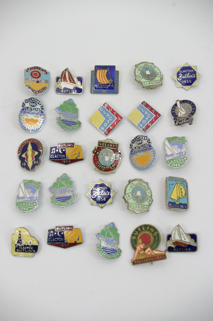 A collection of 25 1950s and 1960s enamel Butlins