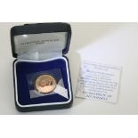 A gold 2002 proof 22ct gold limited edition proof