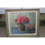 A framed oil painting on board French still life study. Signed lower right Y Gosselin (?) 53x43 cm