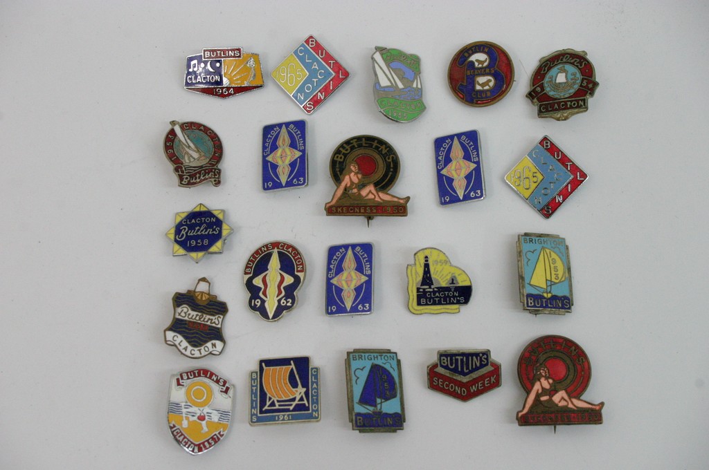 A collection of 20 1950s and 1960s enamel Butlins