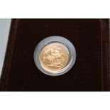 A Proof 1981gold full sovereign in a fitted box.