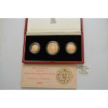 A Royal Mint 500th Anniversary gold Proof Three co