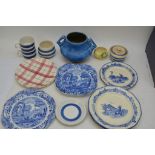 A collection of various ceramics including a Carlton ware vase, some blue and white etc.