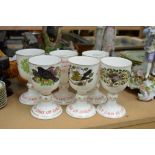 Six Royal Doulton days of Christmas goblets.