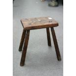 An old milking stool