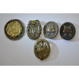 German WW2 era, wounds badges (2), drivers badge i