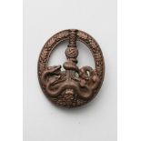 German anti-partisan combat badge in bronze, WW2 s