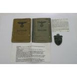 German WW2 Soldbuch and Wehrpass to Karl-Heinz Mul