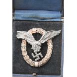 German Luftwaffe pilots badge by junior in fitted