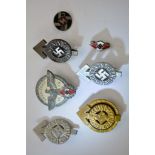 German WW2 Hitler Youth membership badges and ephe