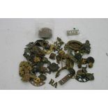 A bag of brass badges