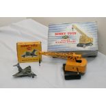 A boxed " Dinky Toys " Coles mobile crane No971 together with a boxed " Dinky Toys " Gloster Javelin