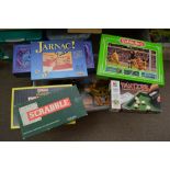 A collection of games including Subbuteo, Atmosfear, Scrabble etc.