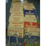 1950s England Home Football Programmes: Includes 1