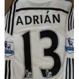 Adrian West Ham United Match Worn Shirt: Worn betw