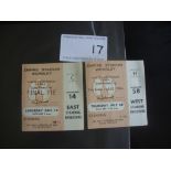 1966 World Cup Final Football Ticket: England v We