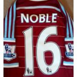 Noble West Ham United Match Worn Shirt: Worn betwe