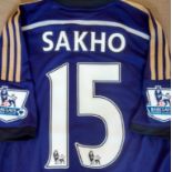 Sakho West Ham United Match Worn Shirt: Worn betwe