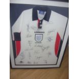 England 1998 World Cup Squad Signed Framed Footbal