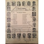 England 1966 World Cup Signed Squad Programme: Sup