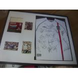 England 2001 Signed Football Shirt Display: With S