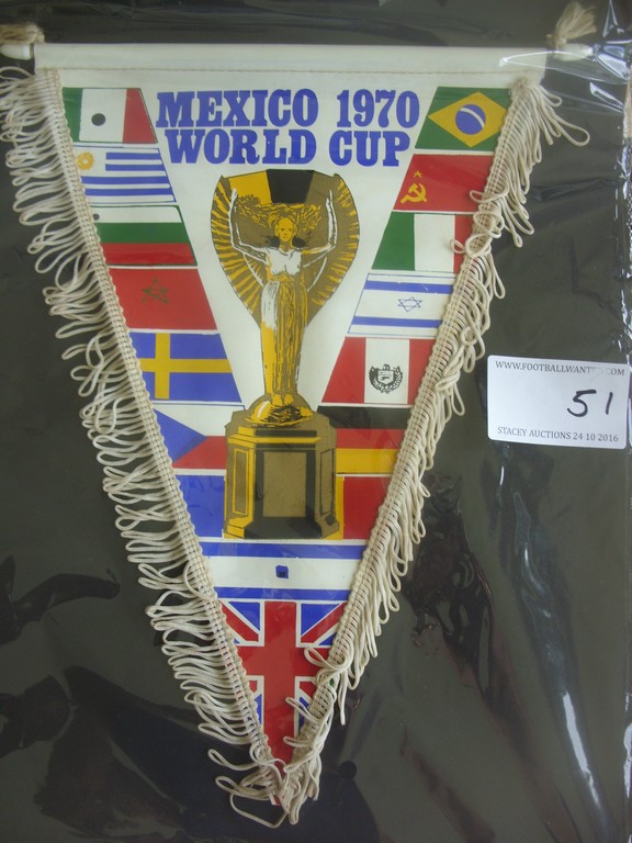 1970 Mexico World Cup Football Pennant: Large orig