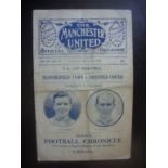 1928 FA Cup Semi Final Football Programme At Manch