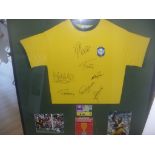 Brazil 1970 World Cup Framed Signed Display: A mus